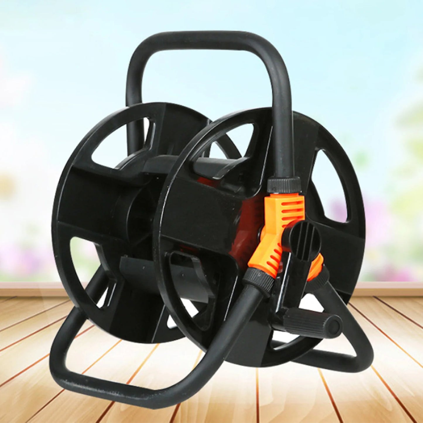 O50 Portable Garden Hose Holder Convenient Sturdy Garden Hose Reel for Outside Lawn Farm Hoses