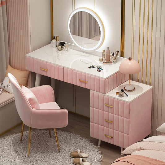 Organizer Items Dressing Table Makeup Mirrors Toy European Luxury Dressing Table Led Lights Comfortable Penteadeira Furniture