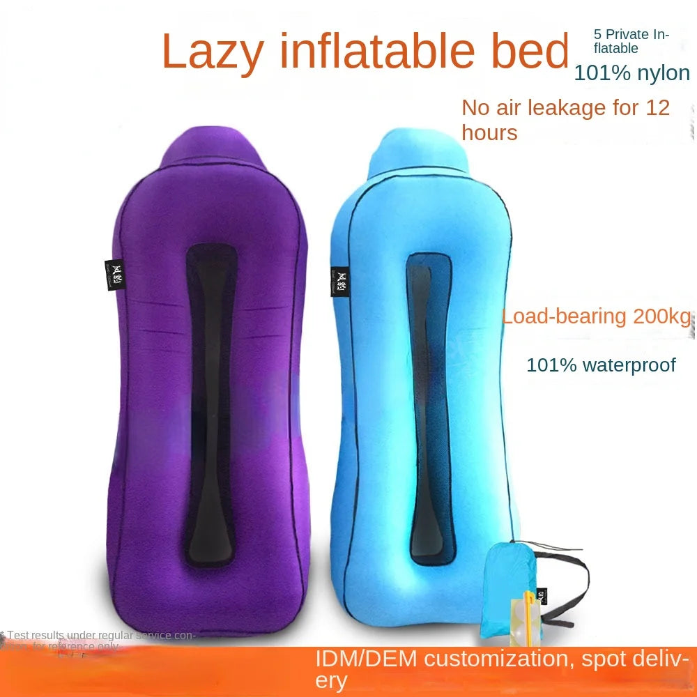 Sofá inflable plegable para exteriores, sofá, cama para dormir, portátil, plegable, para viajes aéreos, playa, salón, cama perezosa, silla 