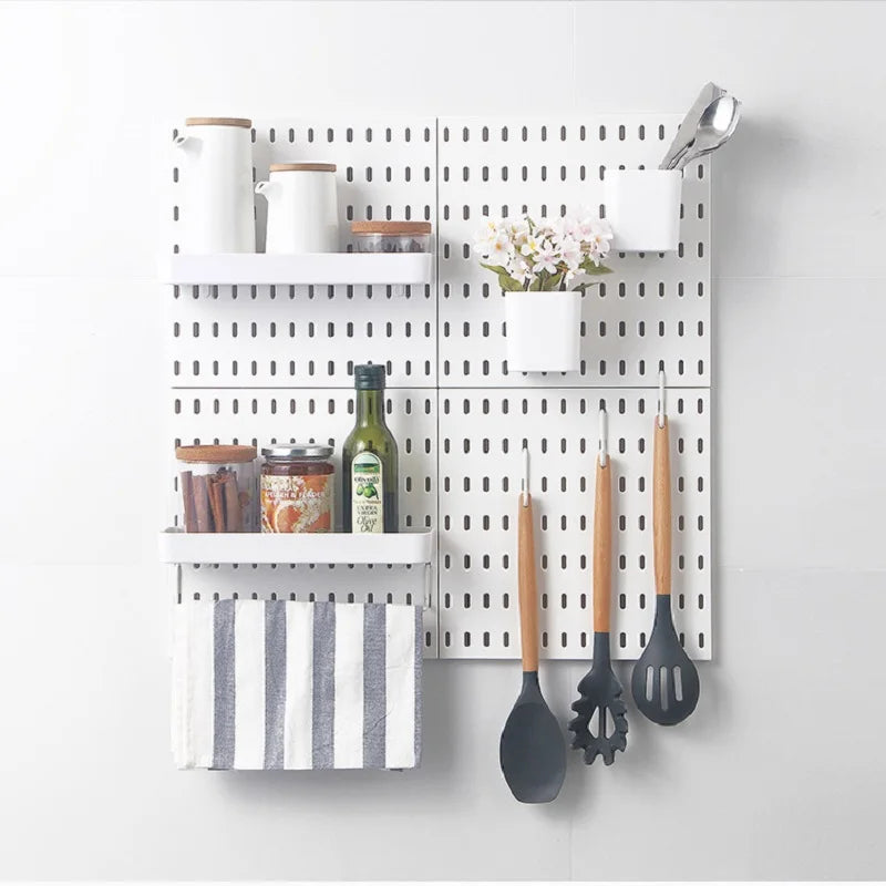 Pegboard Wall Panels Pegboard Wall Organizer Mounting Display Diy Pegboard Kit Tool Storage Panel Board Rack Bathroom Kitchen