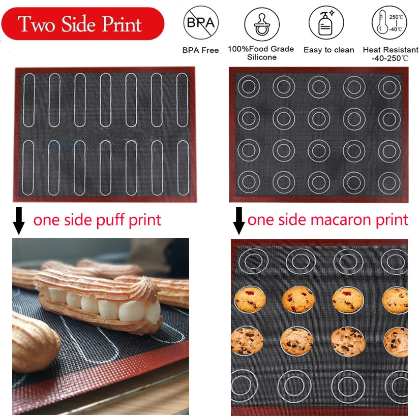 Perforated Silicone Baking Mat Non-stick Oven Sheet Liner Bakery Bakeware Kitchen Accessory Tools Macaron Pad For Cookies Pastry