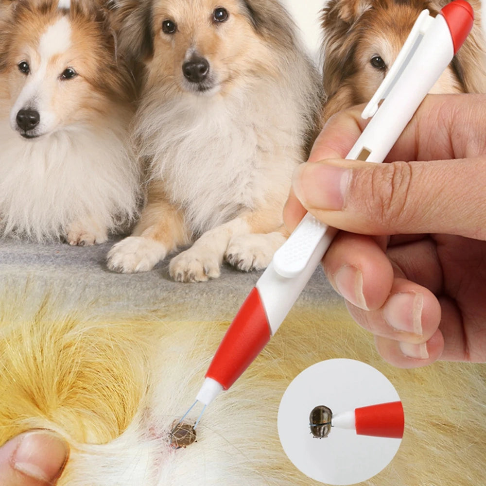 Pet Bug Catching Pen Anti Dog Cat Ticks Fleas Flea Tick Tweezers Clip Remover Rabbit Flea Removing Ticks Hair Groom Care Tools