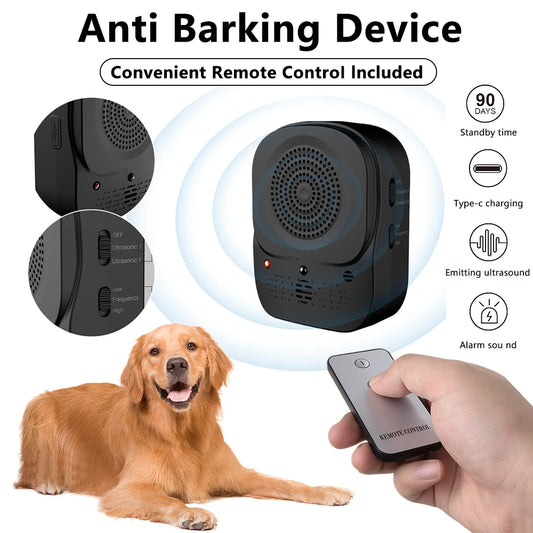 Pet Puppy Anti Bark Ultrasonic Suppressor Outdoor Anti Noise Dog Repeller Tools Trumpet Outdoor Barking Stopper Remote Control