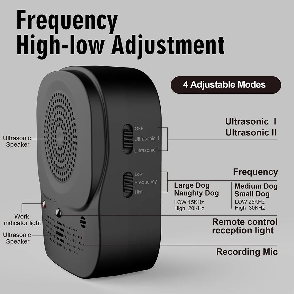 宠物小狗止吠超声波抑制器户外防噪音驱狗器工具喇叭户外止吠器遥控器