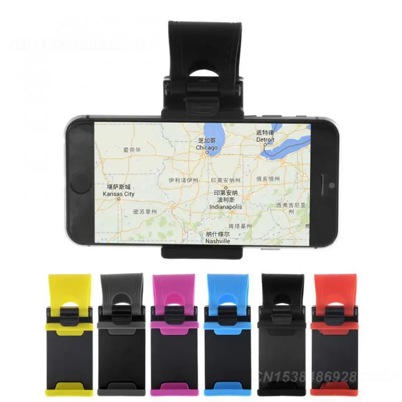 Soporte para teléfono, soporte de Clip versátil, soporte para teléfono para volante, soporte Universal para coche, soporte seguro para navegador Gps 