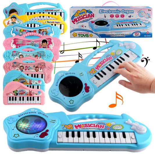 Piano Musical juguete sonido Keyborad eléctrico intermitente instrumento de música desarrollo juguetes educativos para edades tempranas para niños 