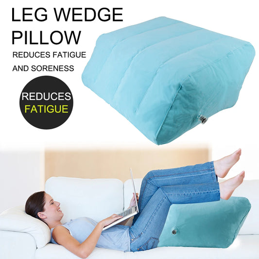 Almohada portátil para rodilla, cojín de descanso, PVC, mujer embarazada, elevación de pies, almohada inflable ligera para piernas 