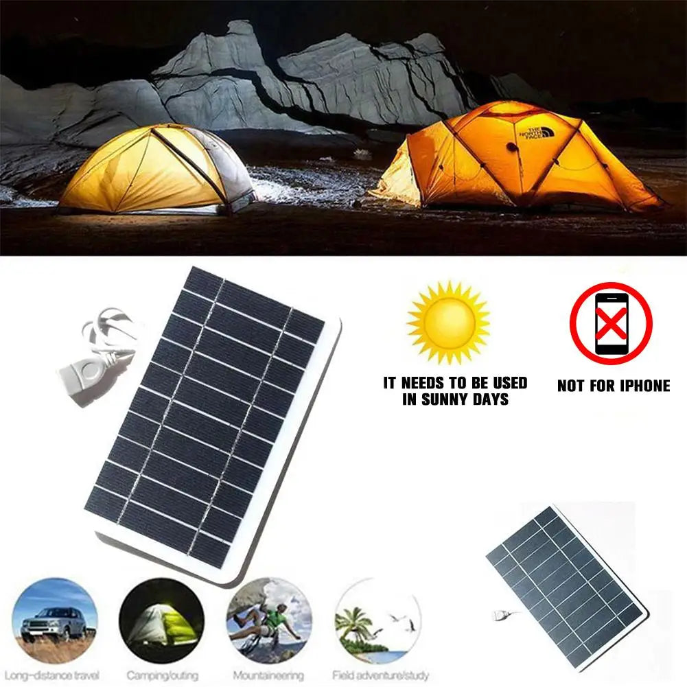 Portable USB Solar Charger Panel - 5V 2W 400mA Solar Panel With USB Output Outdoor Solar System For Cell Phone Charging