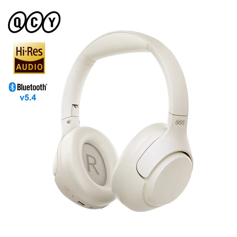 QCY H3 ANC Wireless Headphones Bluetooth 5.4 Hi-Res Audio Over Ear Headset 43dB Hybrid Active Noise Cancellation Earphones 60H