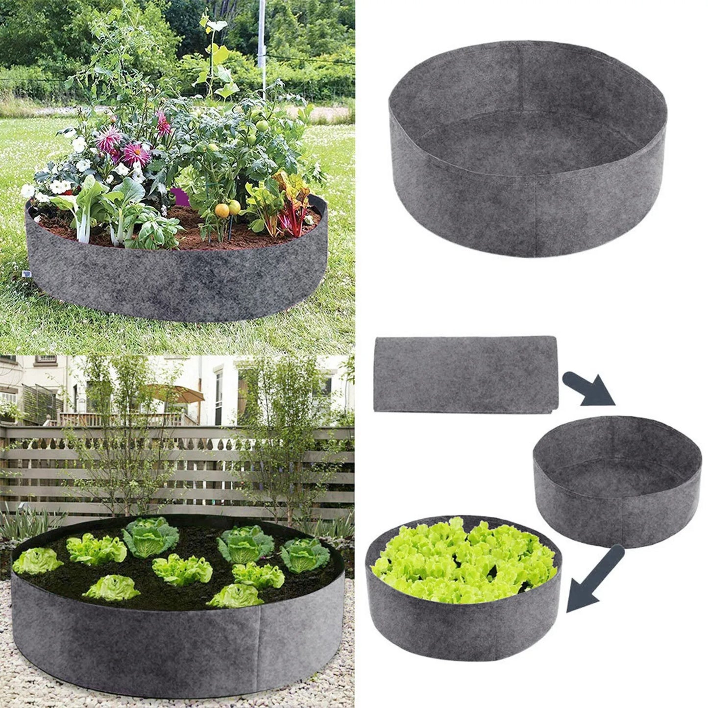 Raised Plant Bed Garden Flower Planter Elevated Vegetable Box Planting Bag