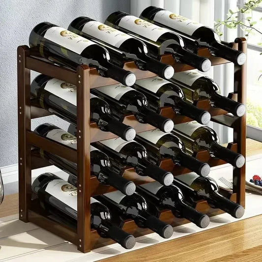 Estante para vino tinto, decoración para el hogar, estante de exhibición para vino, mesa creativa, estante para botellas de vino, gabinete de vino Simple, estante de almacenamiento para montar 