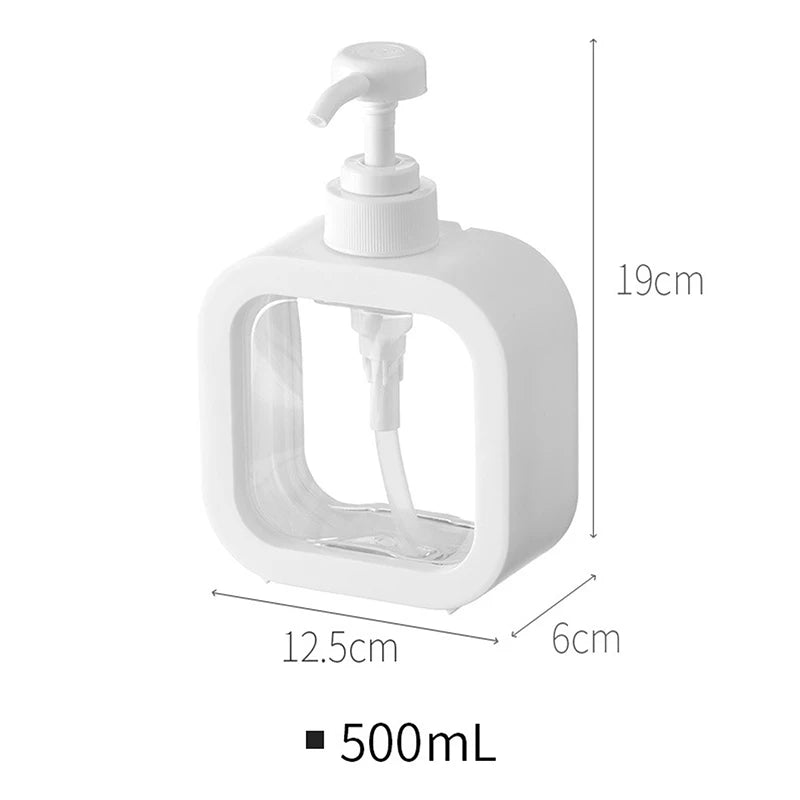 Dispensador con bomba de jabón recargable, dispensador de botellas vacías con dispensador con pulsador para jabón, champú, loción de ducha, botellas de champú para manos, jabón 