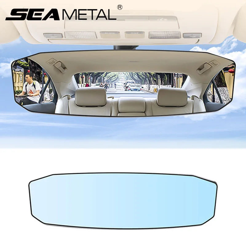 SEAMETAL Car Baby Mirrors Interior Mirror Wide Angle Panoramic Anti Glare Rear View Convex Mirror Reverse Parking Accessories