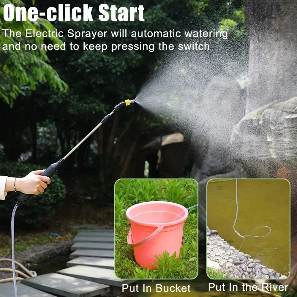 Shoulder Style Electric Sprayer 5L Watering Can With Spray Gun Automatic Garden Plant Mister USB Rechargeable Irrigation Tool