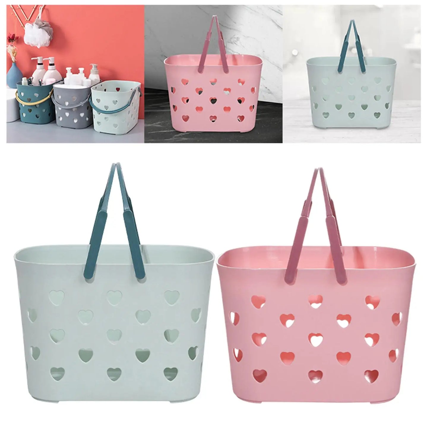 Shower Caddy Tote High Capacity Quick Drain Organizer Storage Basket for College Dorm Bathroom garden Supplies Kitchen