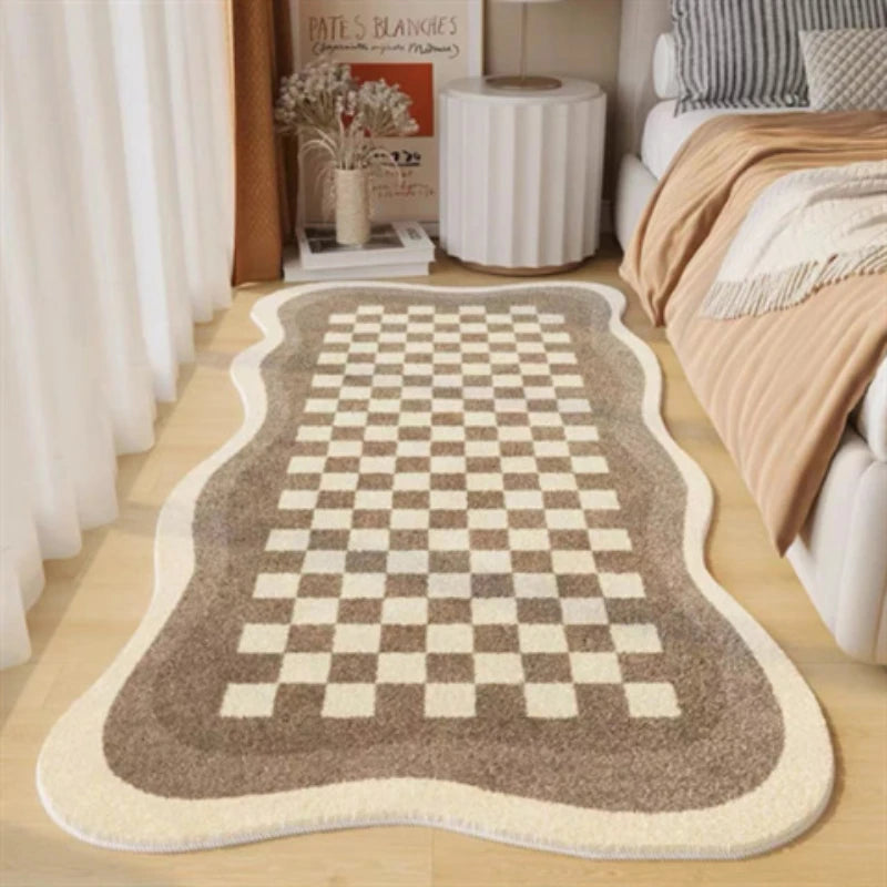 Simple Cream Wind Living Room Bedroom Soft Bedside Rug Home Non-slip Thickened Imitation Cashmere Carpet