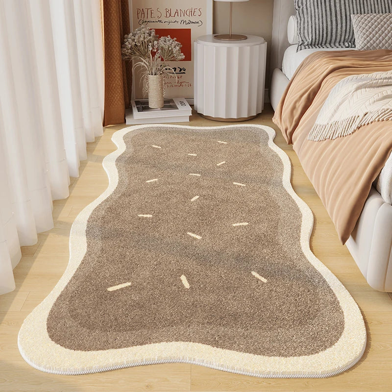 Simple Cream Wind Living Room Bedroom Soft Bedside Rug Home Non-slip Thickened Imitation Cashmere Carpet