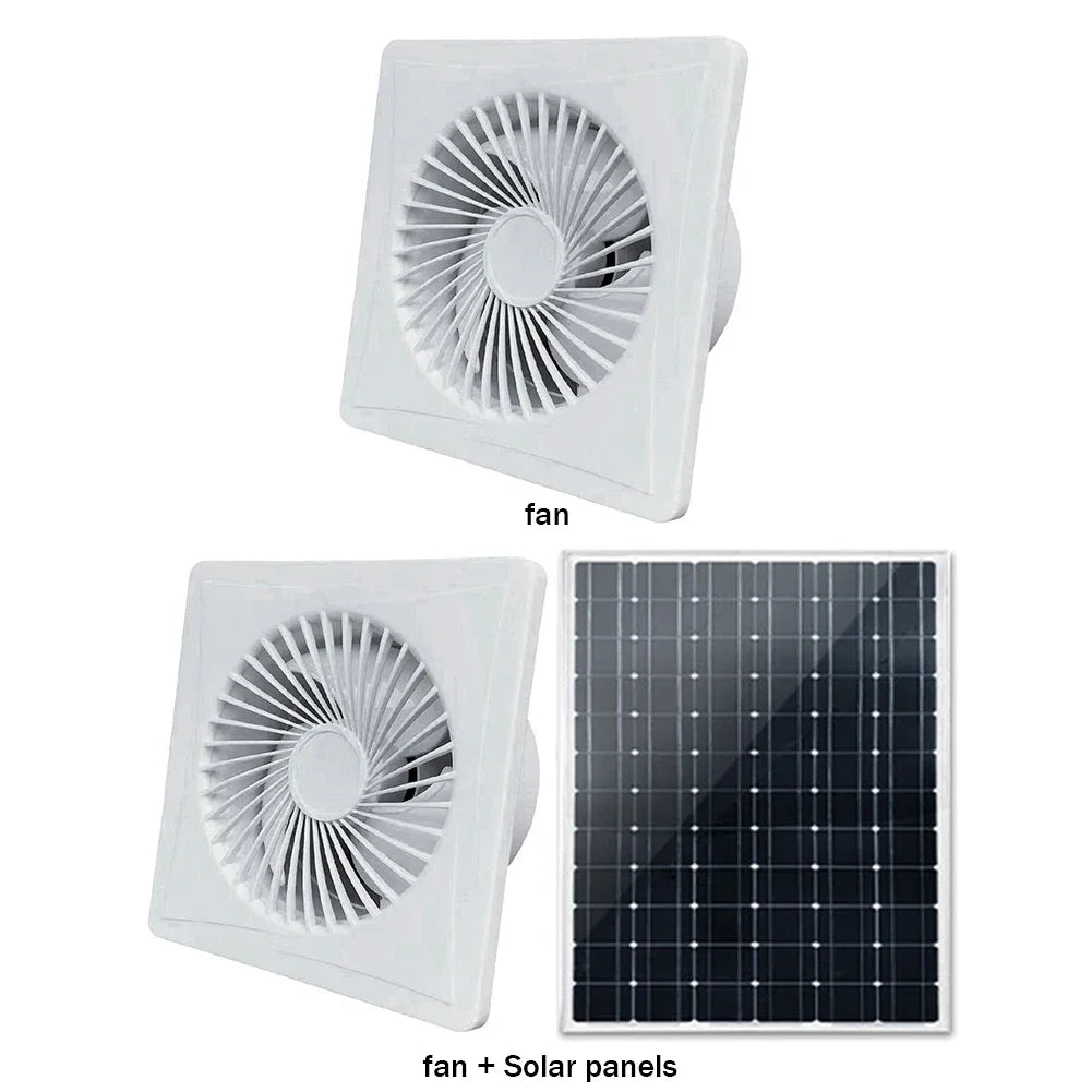 太阳能 12V 抽气换气扇 防蚊设计通风口窗壁扇通风机适用于浴室厨房卫生间