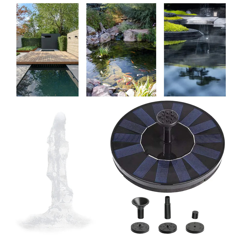 Solar Floating Water Fountain Solar Powered Fountain Water Pump Multifunction Solar Fountain for Outdoor Pond Pool