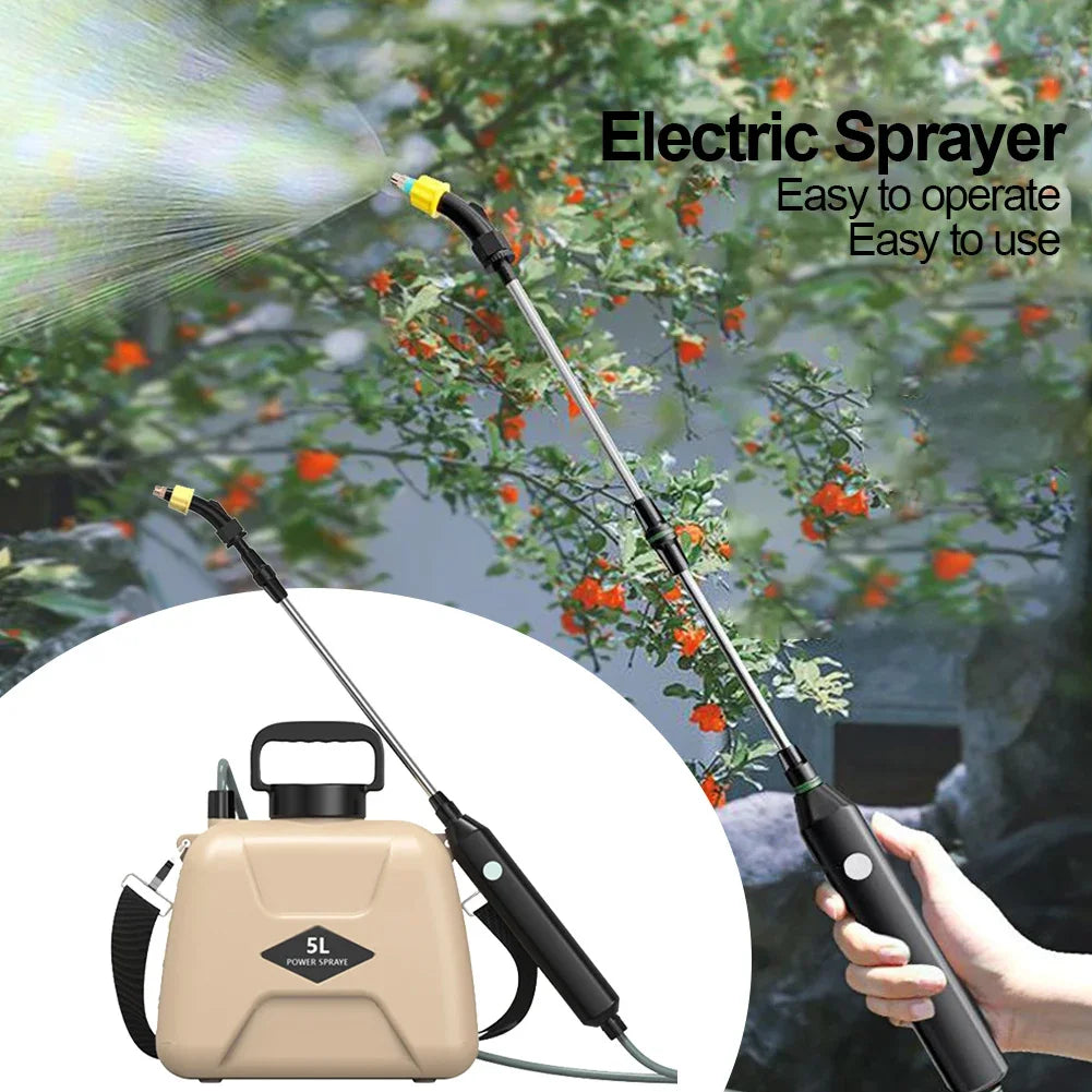 Sprinkler Electric Sprayer 5L Watering Can With Spray Gun 2400MAH Automatic Garden Plant Mister USB Rechargeable Irrigation Tool