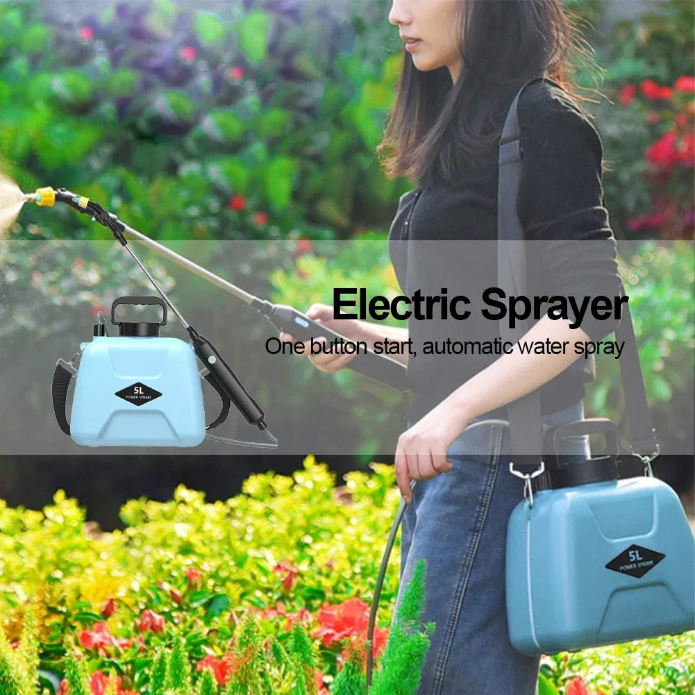 Sprinkler Electric Sprayer 5L Watering Can With Spray Gun 2400MAH Automatic Garden Plant Mister USB Rechargeable Irrigation Tool