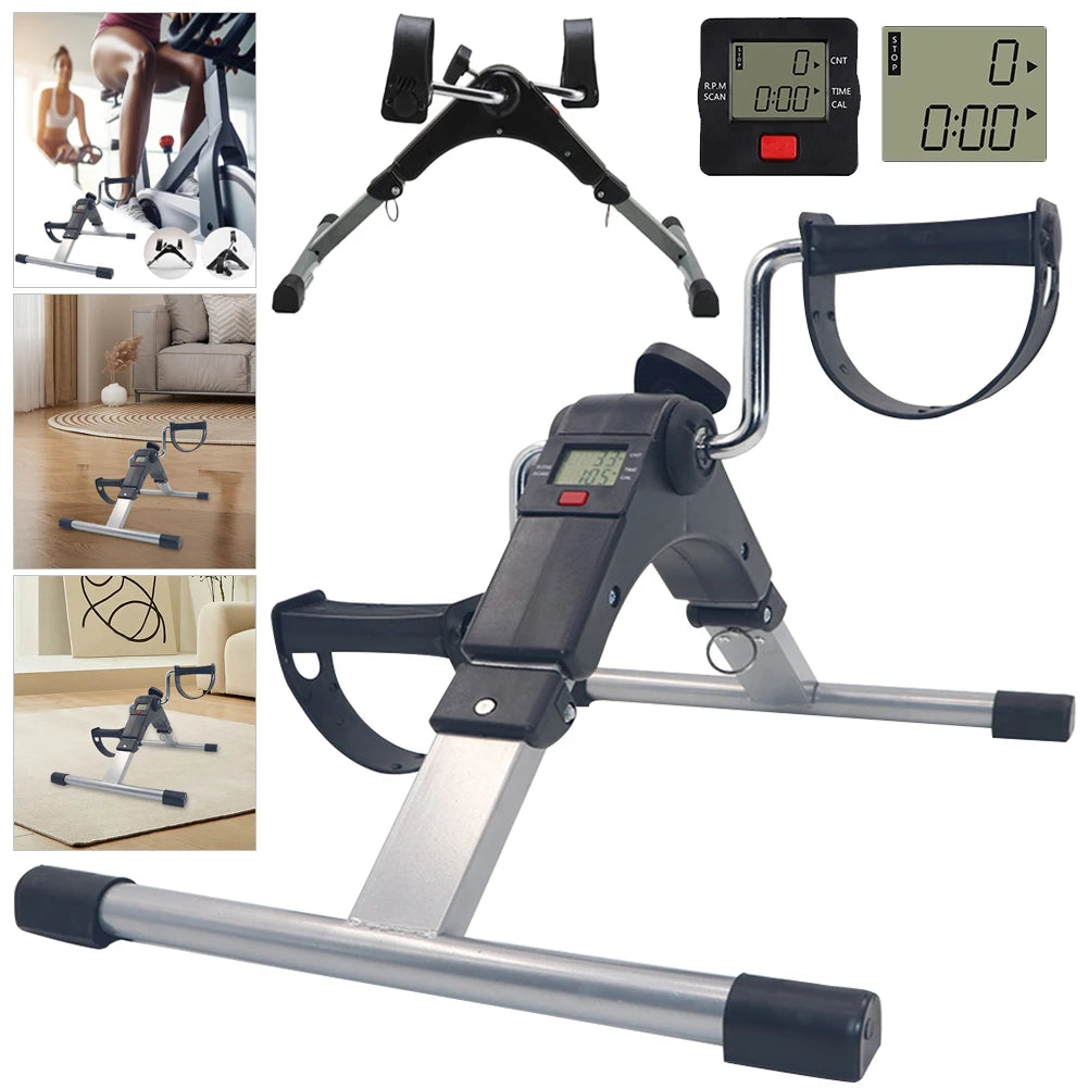 Stepper Exercise Machine Folding Stepper Pedal Exercise Bike LCD Display Home Stepper Adjustable Resistance Fitness Equipment