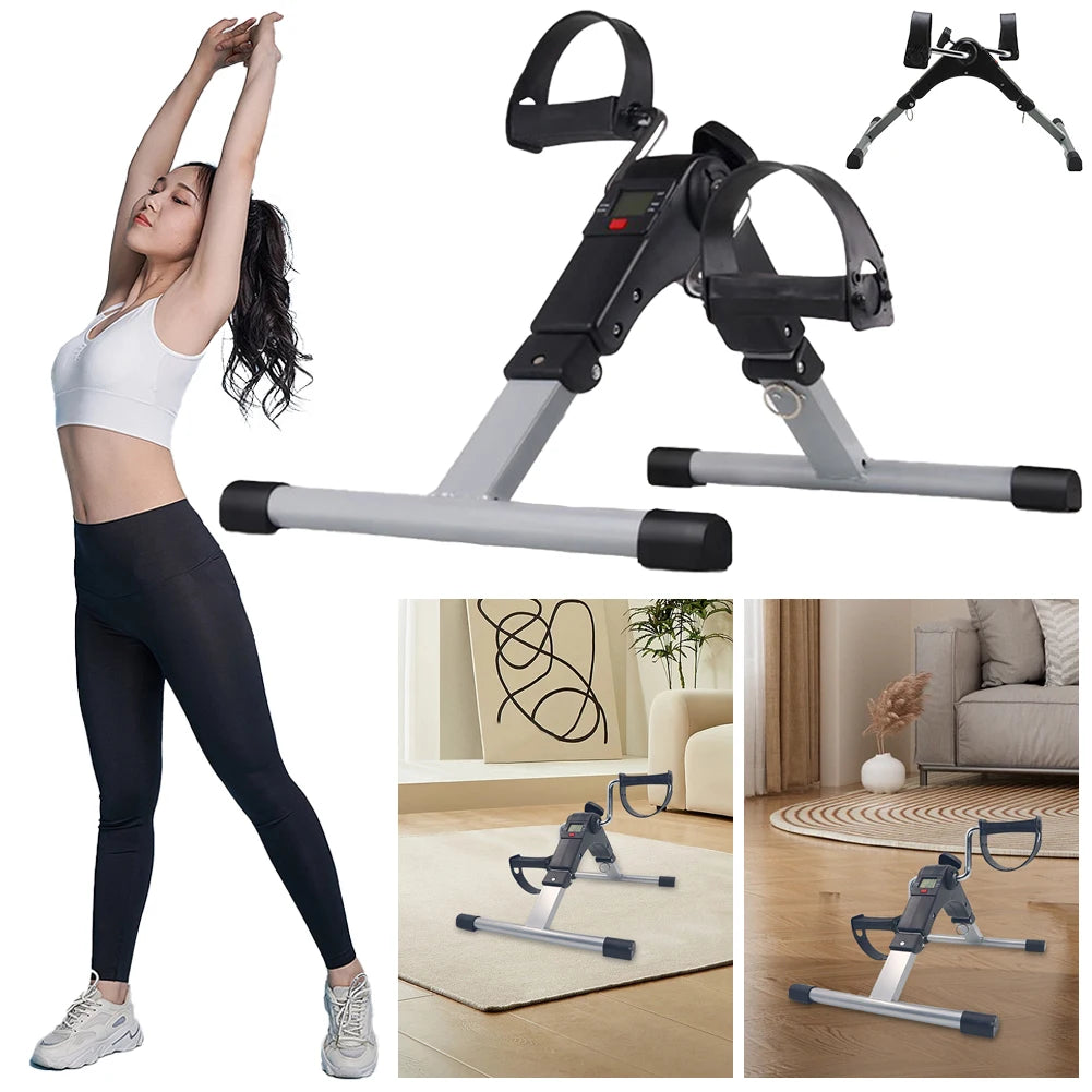 Stepper Exercise Machine Folding Stepper Pedal Exercise Bike LCD Display Home Stepper Adjustable Resistance Fitness Equipment