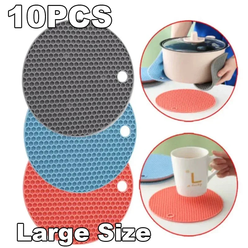 Stylish and Practical Honeycomb Shaped Mats Heat Resistant Silicone Trivet Protect Your Countertops with this Stylish Placemat