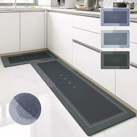 Alfombrilla de suelo de cocina superabsorbente, almohadilla de barro de diatomeas, alfombrilla de baño, alfombra antideslizante, alfombrillas de cocina, alfombra de tira larga lavable y limpiable 