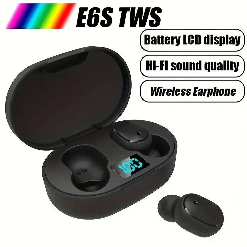 TWS E6S 蓝牙耳机 无线蓝牙耳机 降噪耳机 带麦克风 耳机 适用于小米红米