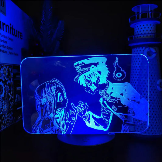 Lámpara LED 3D de ANIME Hanako kun Yahiro Nene Pinky Promise para inodoro, luces nocturnas que cambian de Color, lámpara de mesa, decoración de dormitorio, regalo para niños 