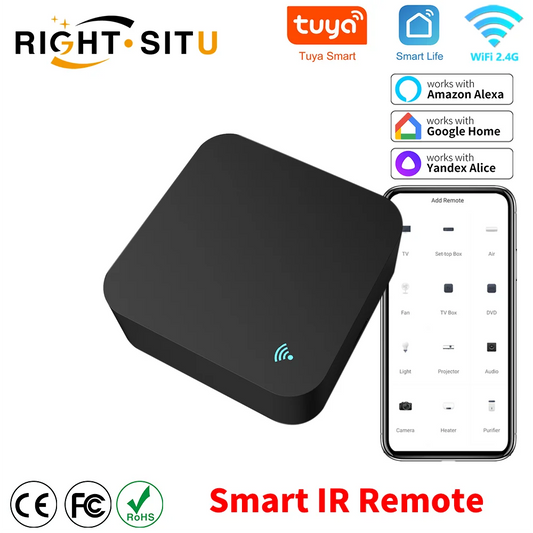 Tuya-Control remoto inteligente por infrarrojos, vida inteligente para automatización del hogar, reemplaza TV, DVD, AUD, AC, funciona con Alexa y Google Home 