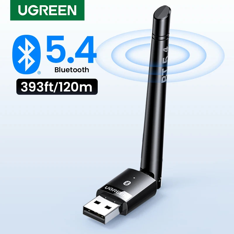 UGREEN USB Bluetooth 5.3 5.4 Adapter 120M Dongle for PC Wireless Mouse Keyboard Music Audio Receiver Transmitter Bluetooth