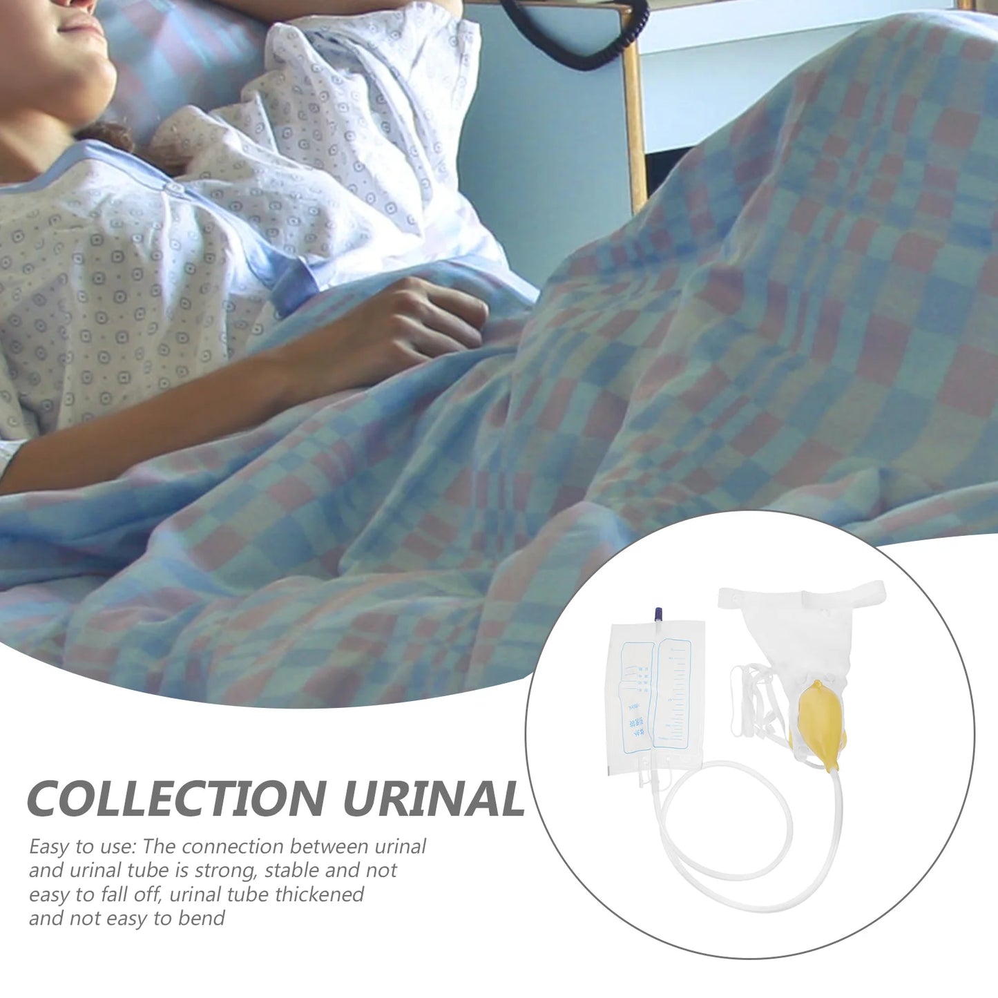 Urinario bolsas de orina para hombres y mujeres, catéter para orinar, suministro para pacientes de edad avanzada, urinarios de tela usables para Kit de recolección 