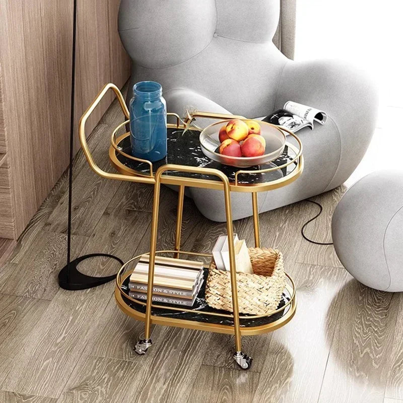 Utility Cart Trolley Bar Tables Gold Wine Cabinet Rolling Kitchen Trolley Serving Outdoor Tool Metal Cabeceros Hotel Furniture