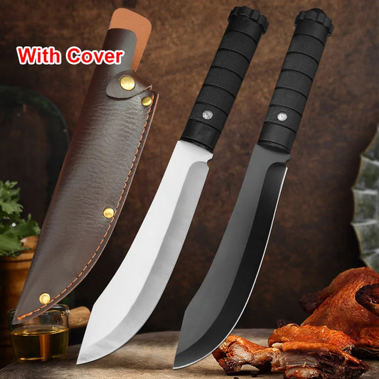 Cuchillo multiusos de acero inoxidable con mango de plástico, cuchillo para carne, cuchillos de cocina para barbacoa, rebanador de frutas, cuchillo para carne y verduras 