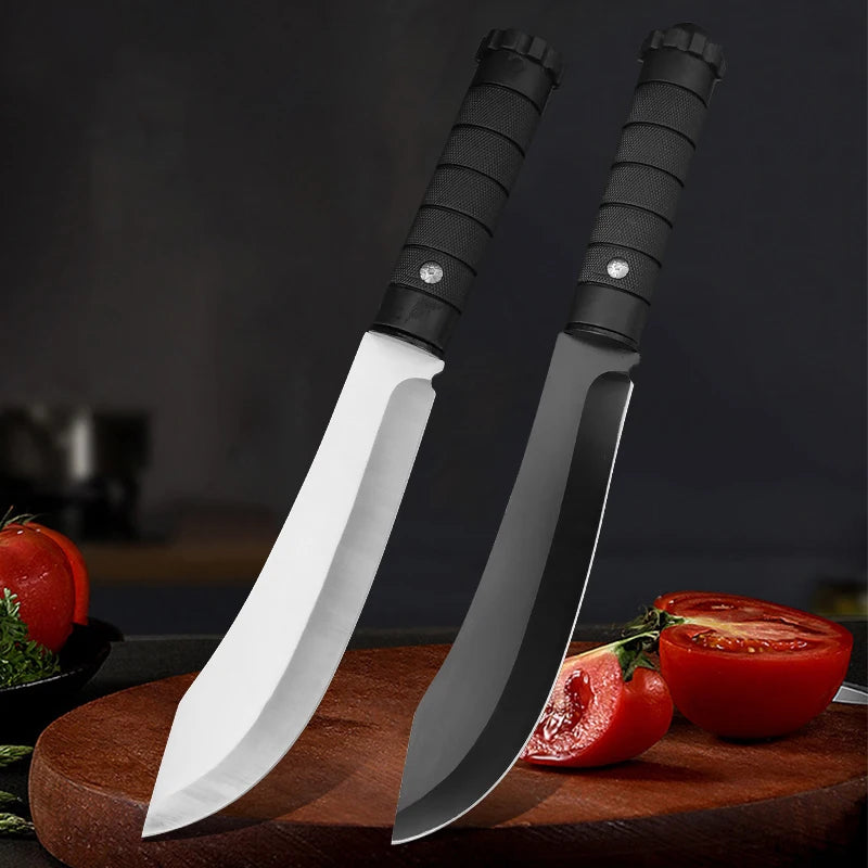 Cuchillo multiusos de acero inoxidable con mango de plástico, cuchillo para carne, cuchillos de cocina para barbacoa, rebanador de frutas, cuchillo para carne y verduras 