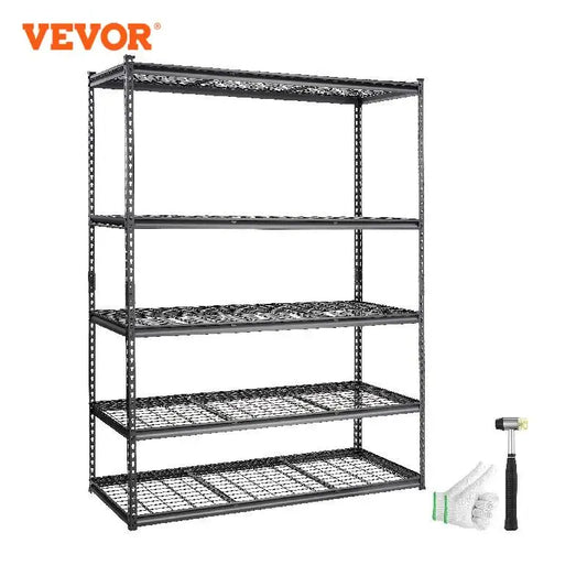 VEVOR 5-Tier Adjustable 2000 lbs Storage Shelving Unit Heavy Duty Garage Shelves Organizer Wire Rack for Kitchen Pantry Basement