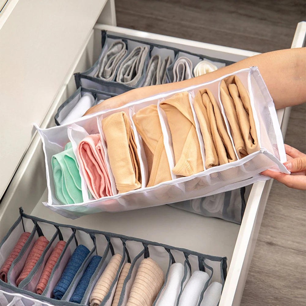 Wardrobe Closet Cabinet Organizers Home Organization Underwear Bra Socks Panty Storage Boxes Drawer Divider Home Dormitory