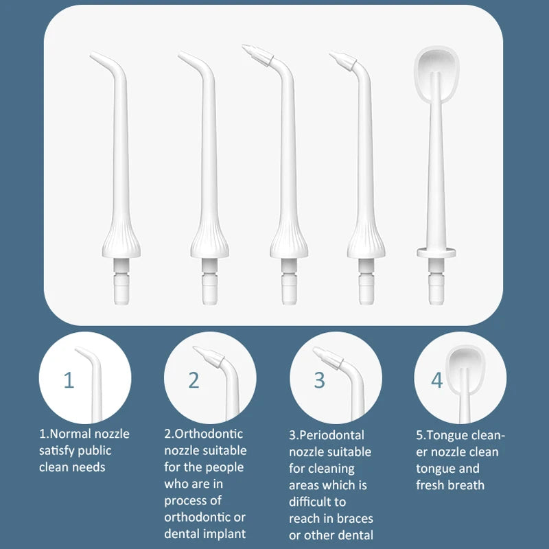 Irrigador bucal portátil para odontología, hilo Dental de agua para limpieza de dientes, generador de pulso de agua Dental, lavado por chorro de agua