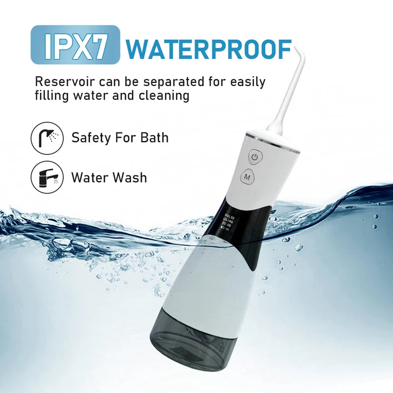 Irrigador bucal portátil para odontología, hilo Dental de agua para limpieza de dientes, generador de pulso de agua Dental, lavado por chorro de agua