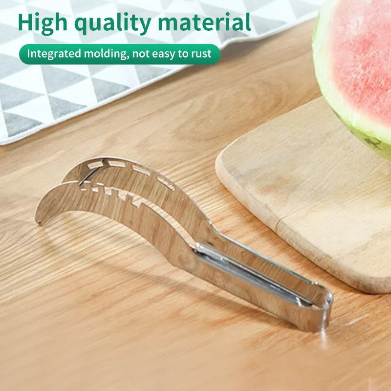 Watermelon Cutting Tool Divider Stainless Steel Creative Multi-functional Watermelon Meat Slicer Kitchen Accessories GadgetG396A