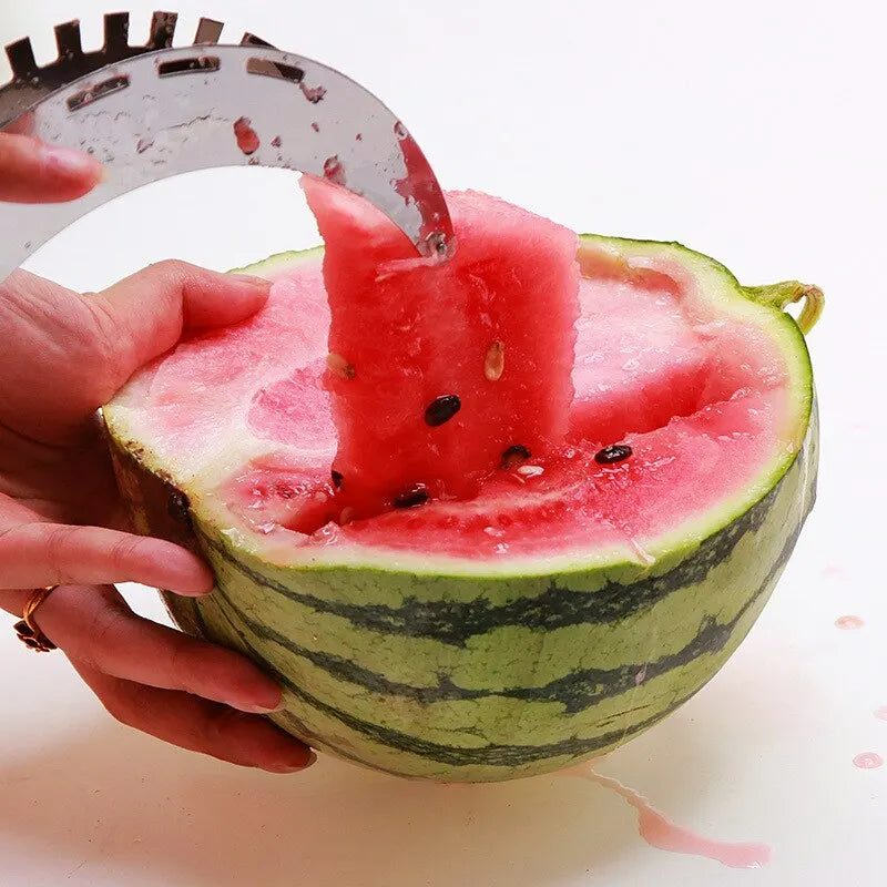 Watermelon Cutting Tool Divider Stainless Steel Creative Multi-functional Watermelon Meat Slicer Kitchen Accessories GadgetG396A