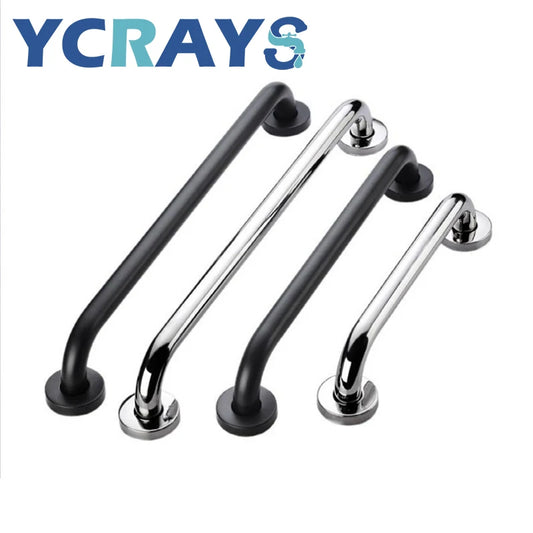 YCRAYS Black Chrome Toilet Handrail For Bathroom Bathtub Armrest Safety Grab Bars Door Handle Towel Rack SUS304 WC Accessories