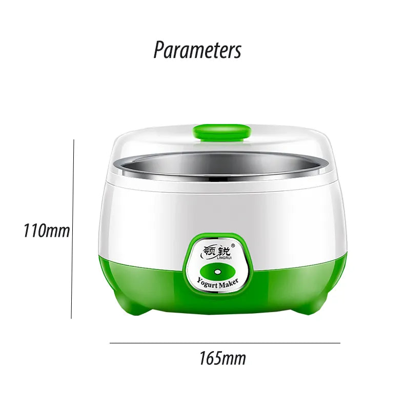 Yogurtera Mini automática para el hogar, herramientas de Yogurt DIY, electrodomésticos de cocina, tanque de acero inoxidable, electrodomésticos, Yogurt 