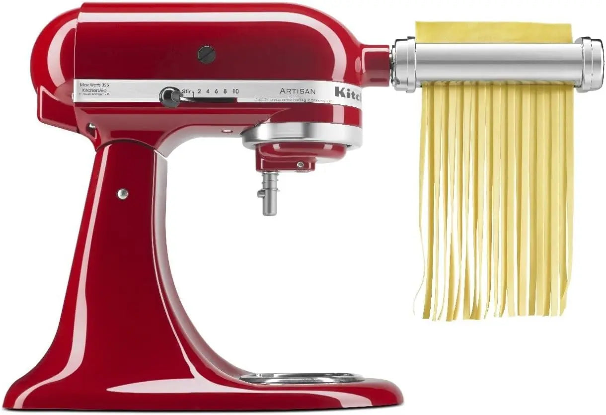 免费送货 KitchenAid KSMPRA 立式搅拌机附件面条滚筒和切刀，3 件套，不锈钢