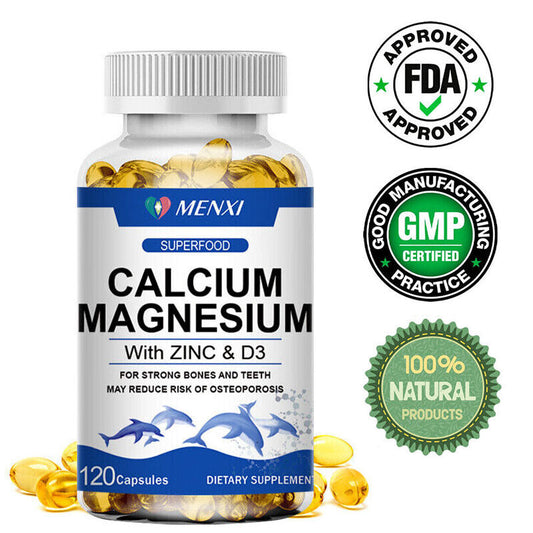 Calcium 1000mg Magnesium 400mg Zinc 25mg Vitamin D3 600iu Bone Muscle Health MX