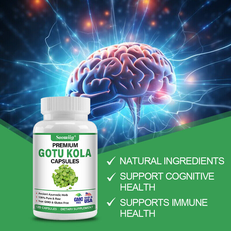 Gotu Kola Extract Capsules Centella Anxiety Brain Health Memory