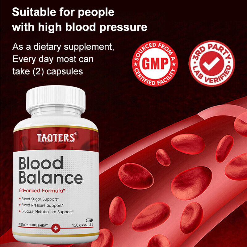 Blood Balance - Blood Sugar & Blood Pressure Supplement - 120 Capsules