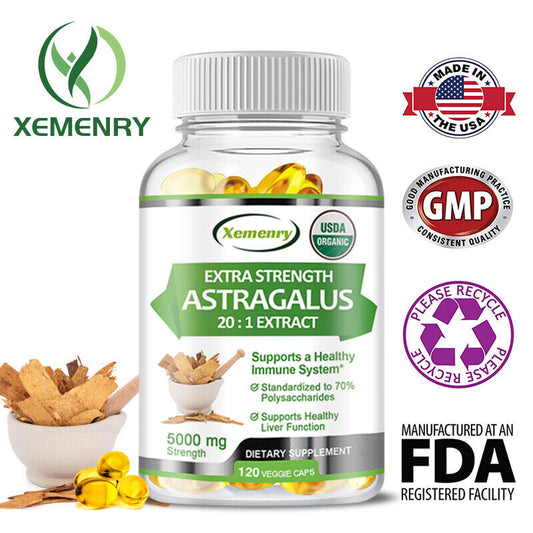 Extra Strength Astragalus Root 20:1 Extract 5000mg - Enhance Energy & Endurance